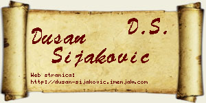 Dušan Šijaković vizit kartica